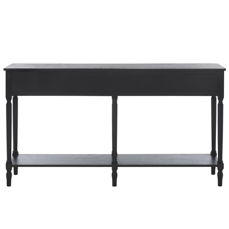 Safavieh Haven Wood 2 Drw Large Console in Matte Black
