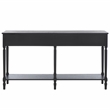 Safavieh Haven Wood 2 Drw Large Console in Matte Black