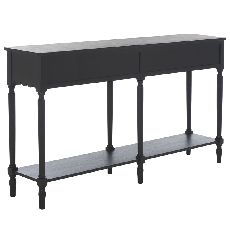 Safavieh Haven Wood 2 Drw Large Console in Matte Black