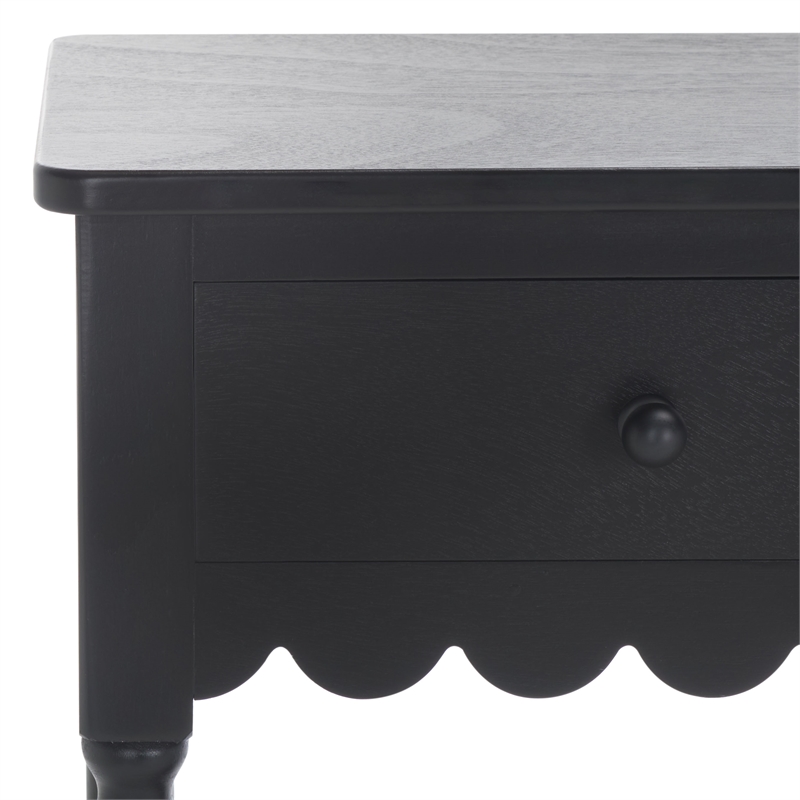 Safavieh Haven Wood 2 Drw Large Console in Matte Black
