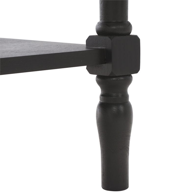 Safavieh Haven Wood 2 Drw Large Console in Matte Black