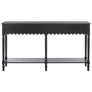 Safavieh Haven Wood 2 Drw Large Console in Matte Black