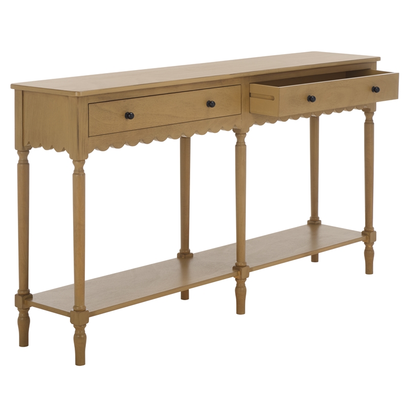 Safavieh Haven Wood 2 Drw Large Console in Brown