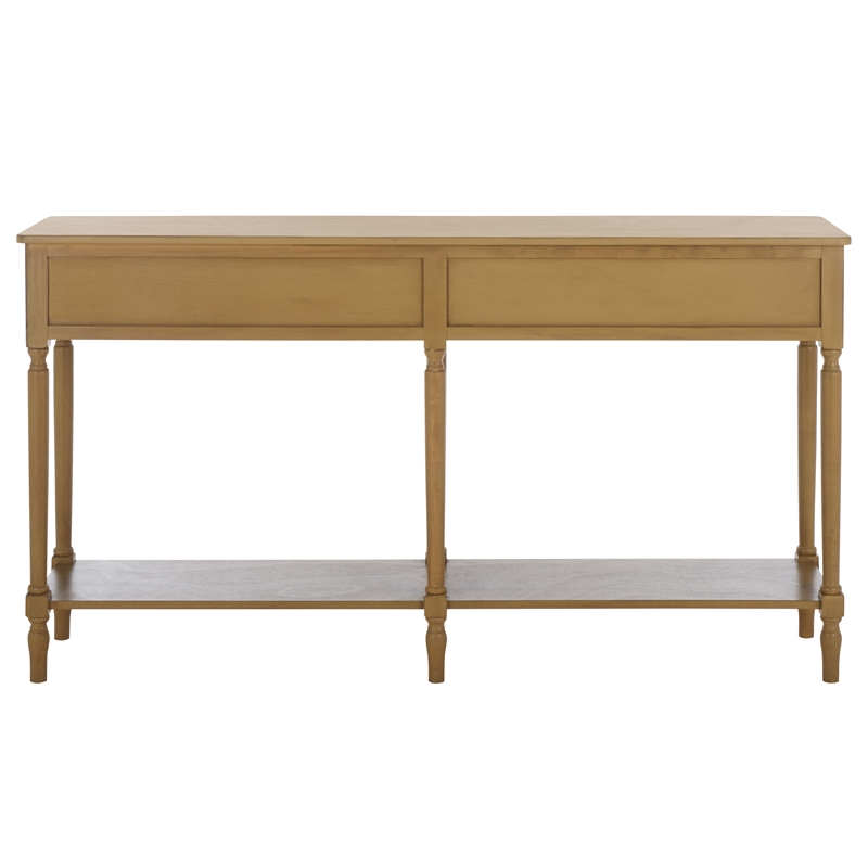 Safavieh Haven Wood 2 Drw Large Console in Brown