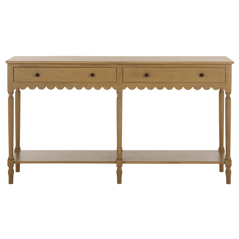 Safavieh Haven Wood 2 Drw Large Console in Brown