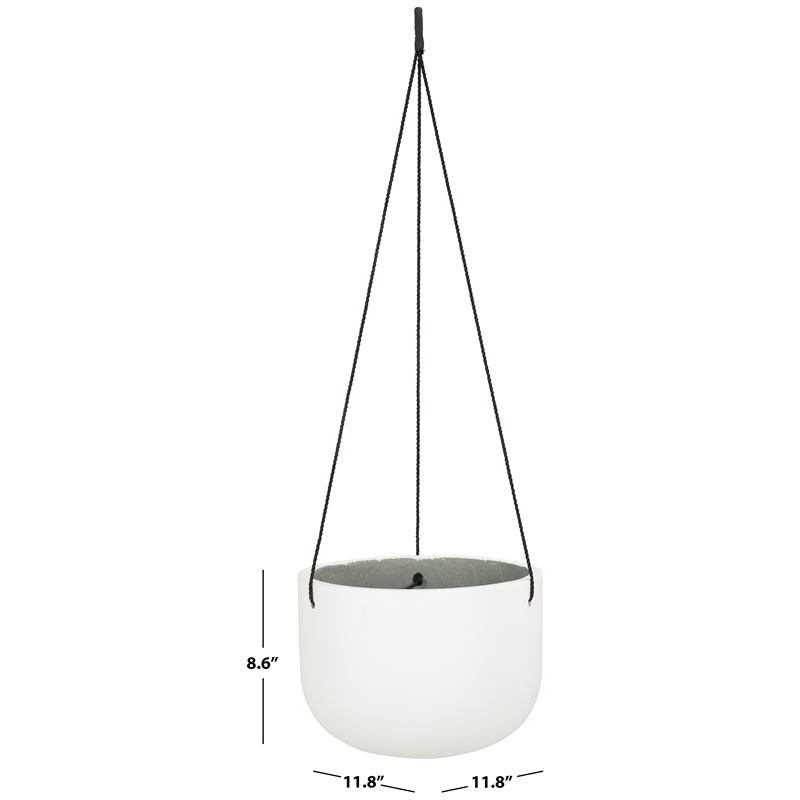 Safavieh Rancer Jute and Concrete Planter in White