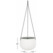 Safavieh Rancer Jute and Concrete Planter in White