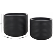 Safavieh Nardo Planter Pot Set of 2 in Black