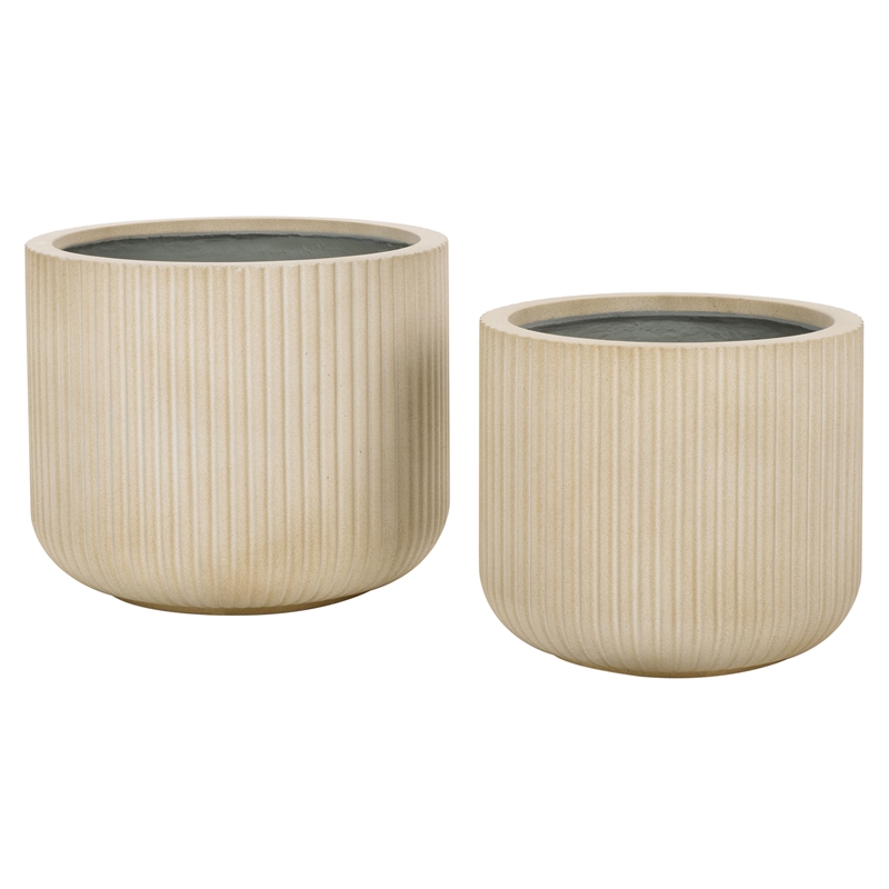Safavieh Lucca Planter Pot Set of 2 in Beige