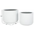Safavieh Lucca Planter Pot Set of 2 in White