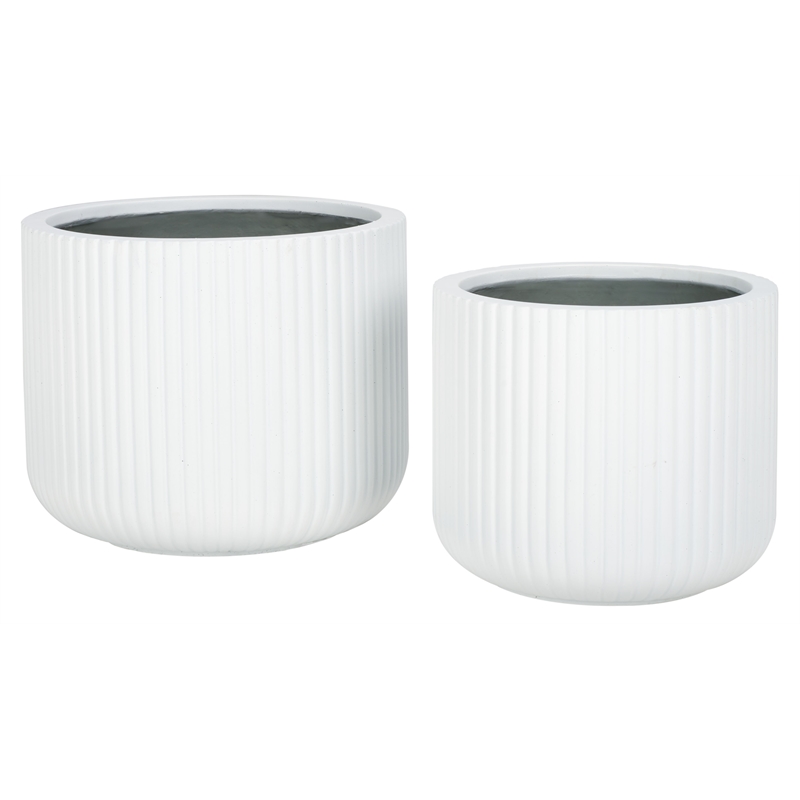 Safavieh Lucca Planter Pot Set of 2 in White