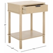 Safavieh Thurston Wood 1 Drw Accent Table in Natural