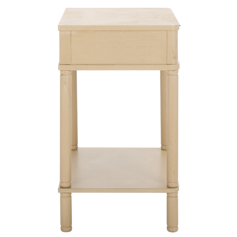 Safavieh Thurston Wood 1 Drw Accent Table in Natural