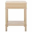Safavieh Thurston Wood 1 Drw Accent Table in Natural