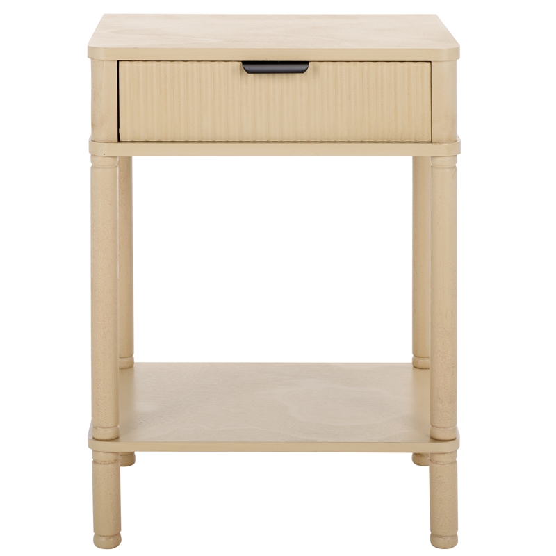 Safavieh Thurston Wood 1 Drw Accent Table in Natural