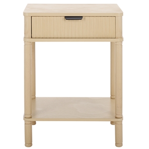 Safavieh Thurston Wood 1 Drw Accent Table in Natural