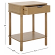 Safavieh Thurston Wood 1 Drw Accent Table in Brown