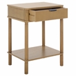 Safavieh Thurston Wood 1 Drw Accent Table in Brown