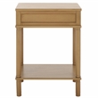 Safavieh Thurston Wood 1 Drw Accent Table in Brown