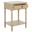 Safavieh Haven Wood 1 Top Drw Accent Table in Natural