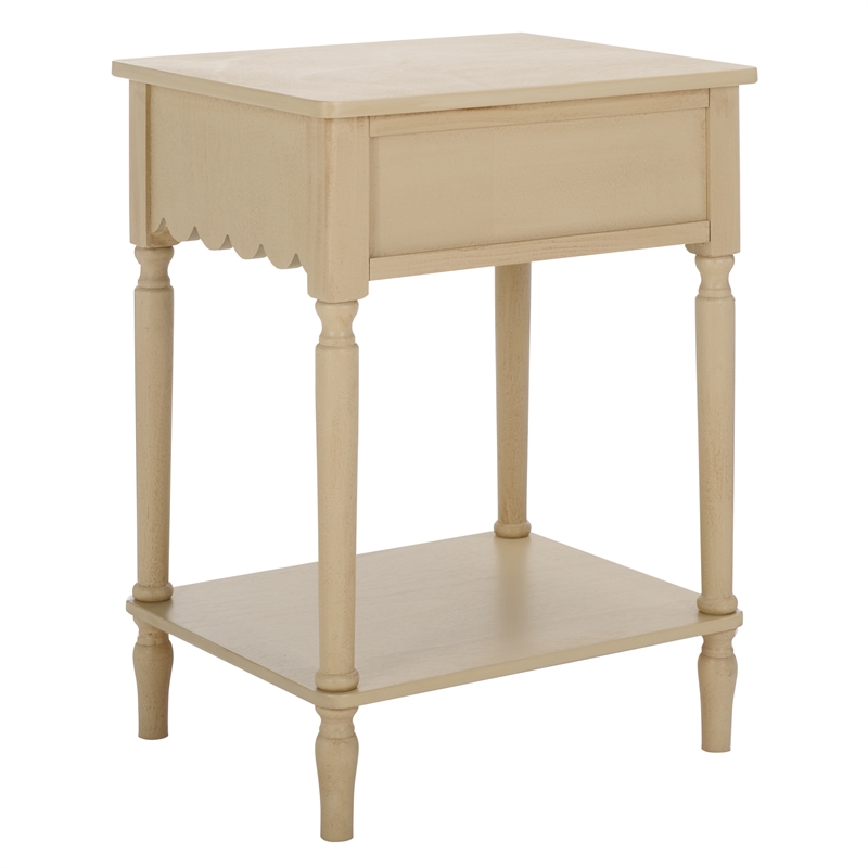 Safavieh Haven Wood 1 Top Drw Accent Table in Natural