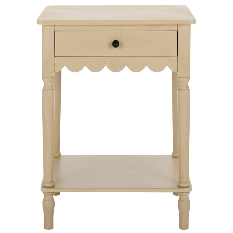 Safavieh Haven Wood 1 Top Drw Accent Table in Natural