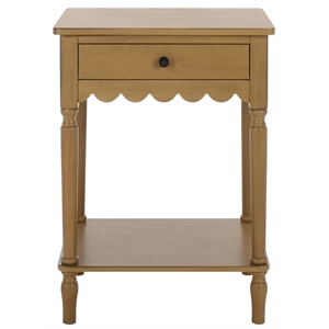 Safavieh Haven Wood 1 Top Drw Accent Table in Brown