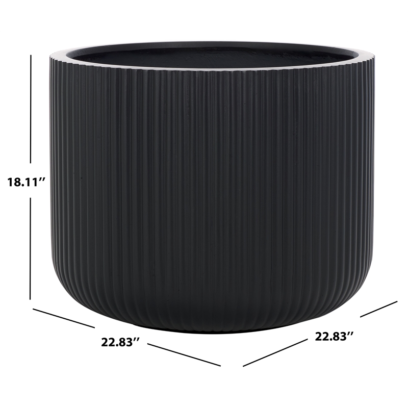 Safavieh Lucca Large Planter Pot in Black