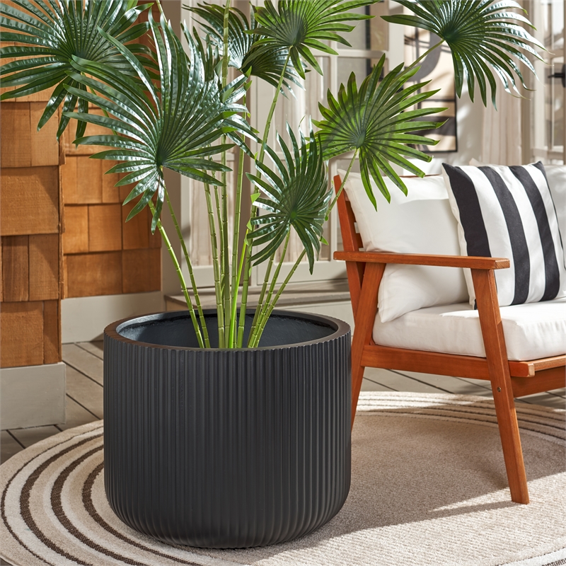 Safavieh Lucca Large Planter Pot in Black