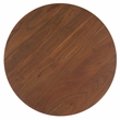Safavieh Raybelina Round Wood and Iron Accent Table in Walnut
