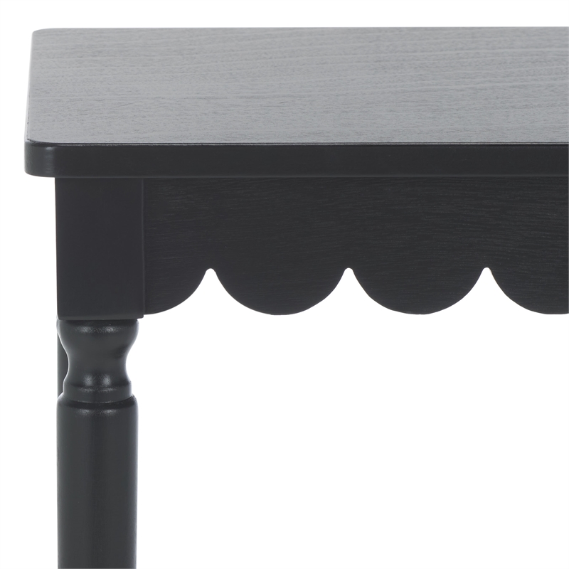 Safavieh Haven Wood Accent Table in Matte Black