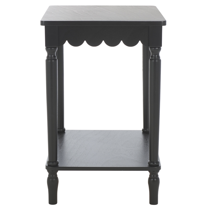 Safavieh Haven Wood Accent Table in Matte Black