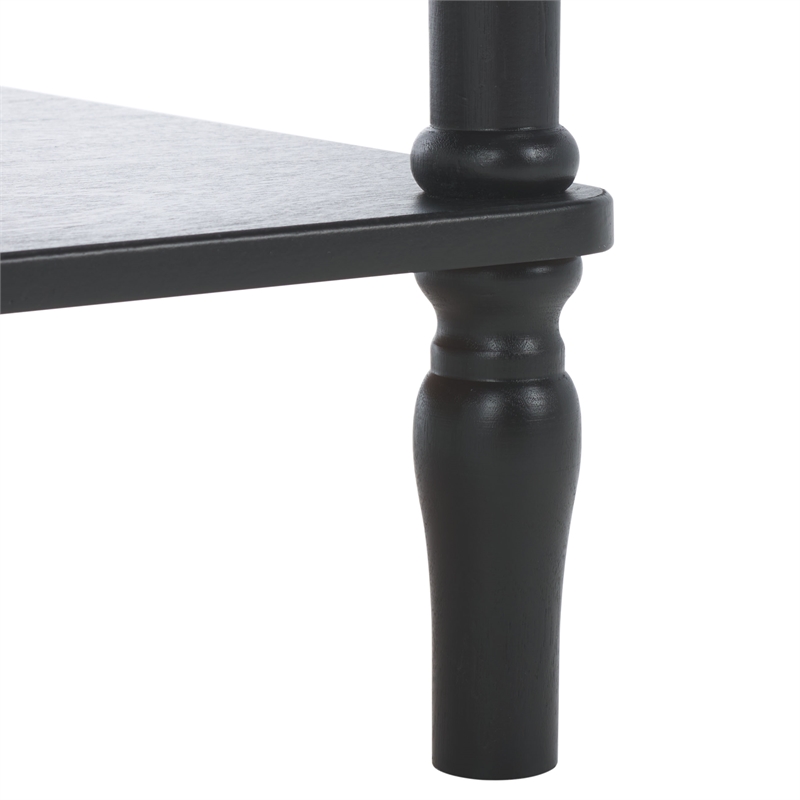 Safavieh Haven Wood Accent Table in Matte Black