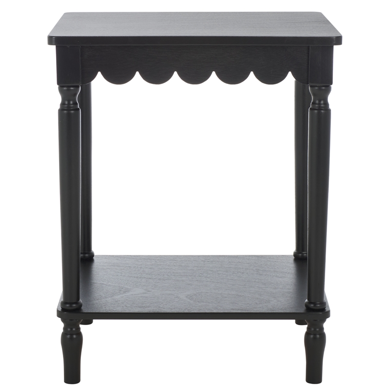 Safavieh Haven Wood Accent Table in Matte Black