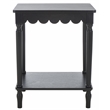 Safavieh Haven Wood Accent Table in Matte Black
