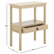 Safavieh Haven Wood Low Drawer Accent Table in Natural