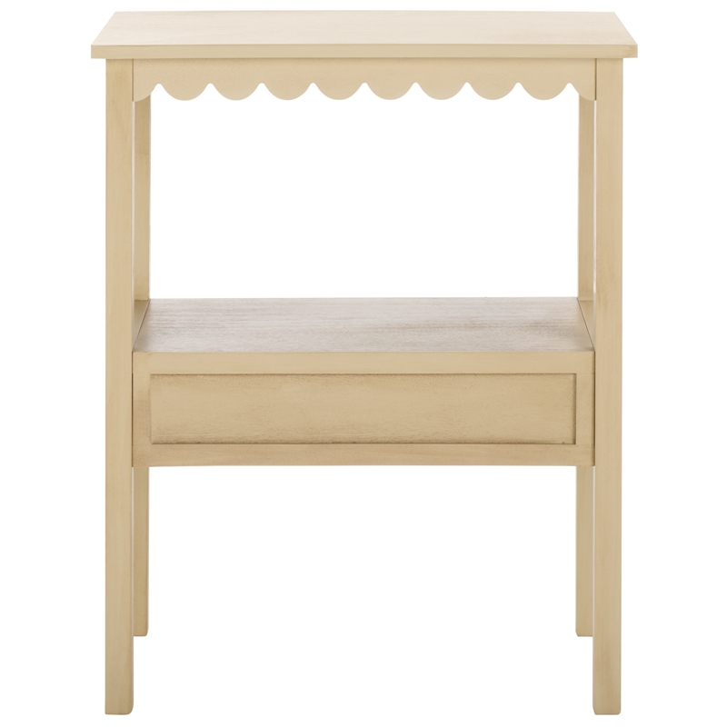 Safavieh Haven Wood Low Drawer Accent Table in Natural