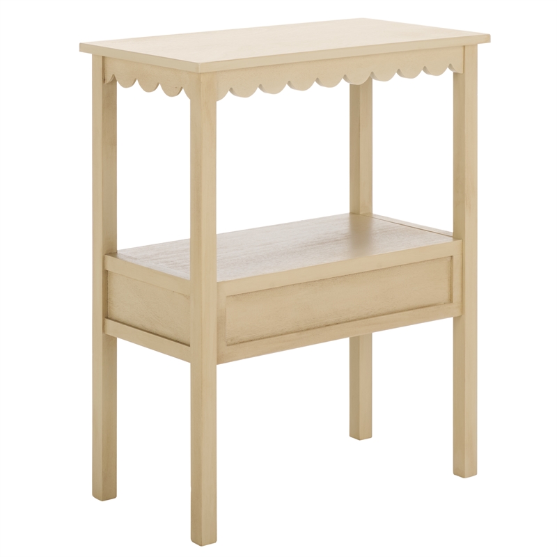 Safavieh Haven Wood Low Drawer Accent Table in Natural