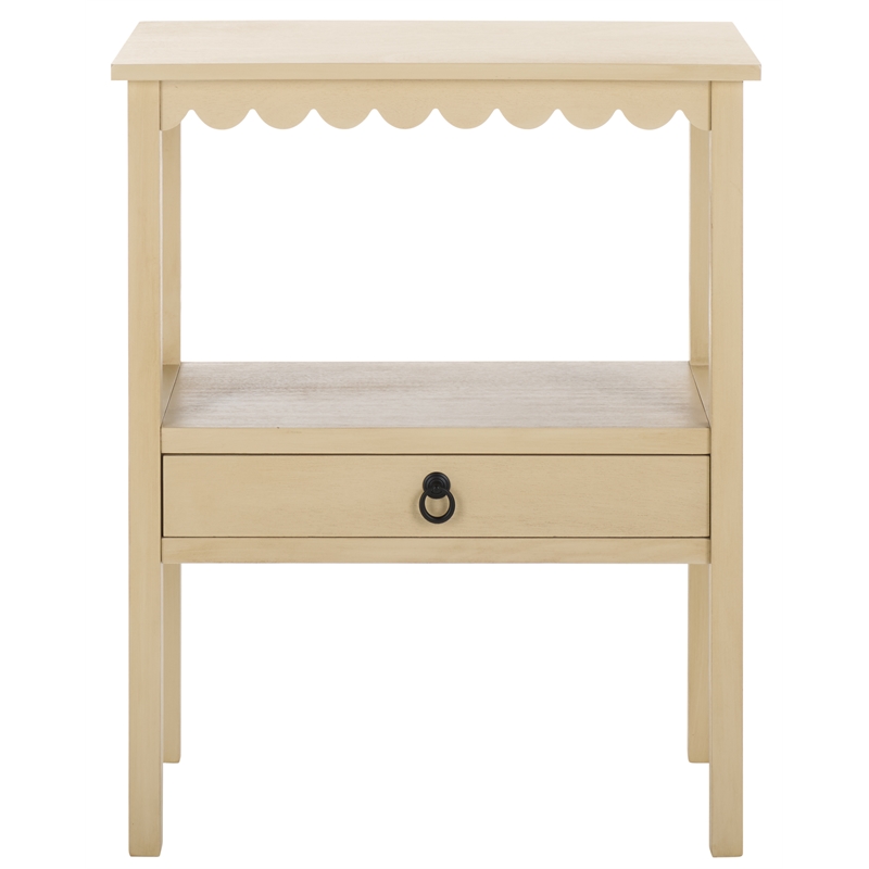 Safavieh Haven Wood Low Drawer Accent Table in Natural