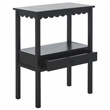 Safavieh Haven Wood Low Drawer Accent Table in Matte Black