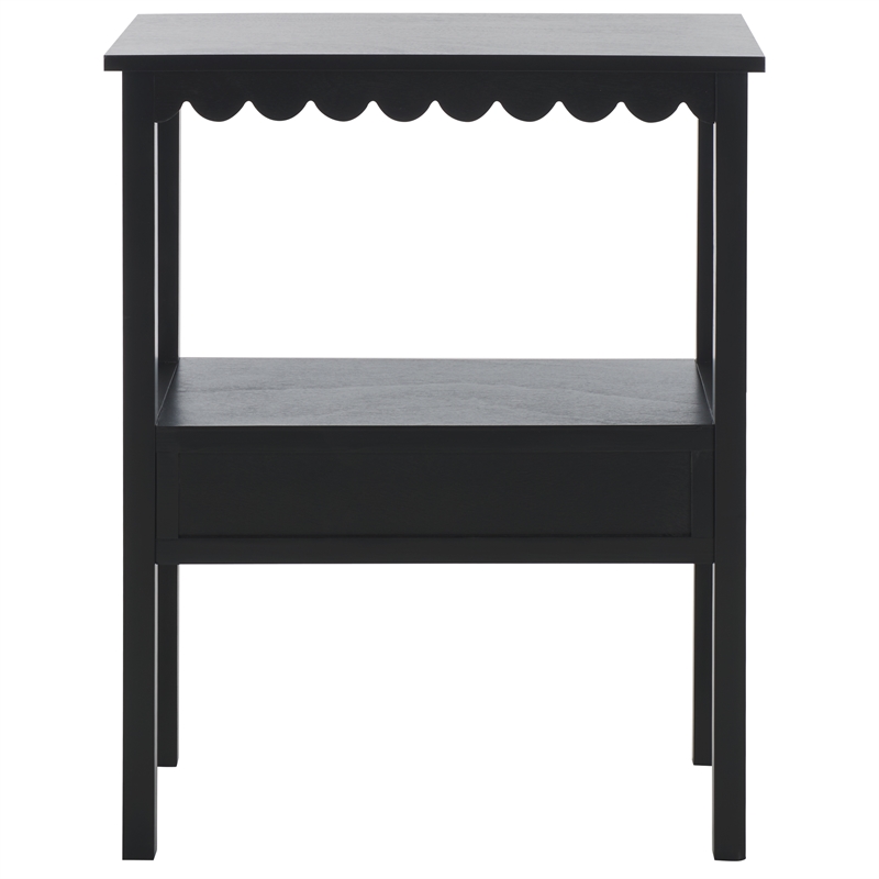 Safavieh Haven Wood Low Drawer Accent Table in Matte Black