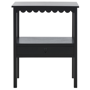 Safavieh Haven Wood Low Drawer Accent Table in Matte Black