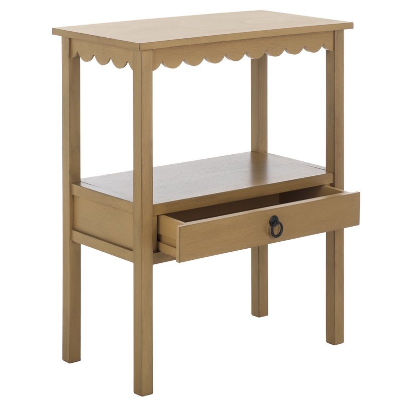 Safavieh Haven Wood Low Drawer Accent Table in Brown