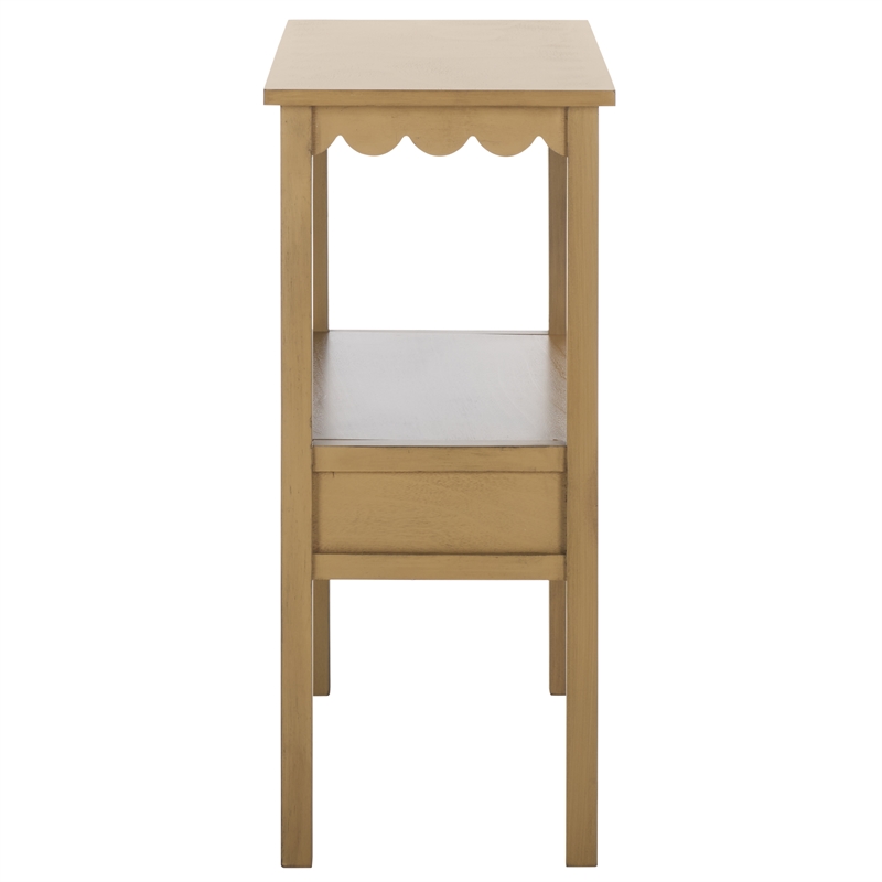 Safavieh Haven Wood Low Drawer Accent Table in Brown