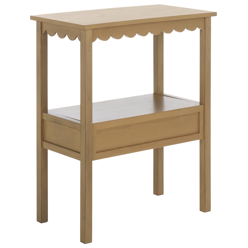 Safavieh Haven Wood Low Drawer Accent Table in Brown