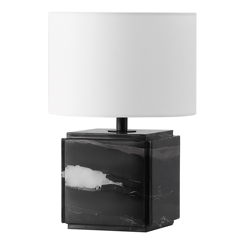 Safavieh Zahra Marble and Iron Table Lamp in Black / White