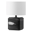 Safavieh Zahra Marble and Iron Table Lamp in Black / White
