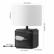 Safavieh Zahra Marble and Iron Table Lamp in Black / White