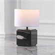 Safavieh Zahra Marble and Iron Table Lamp in Black / White