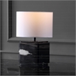 Safavieh Zahra Marble and Iron Table Lamp in Black / White